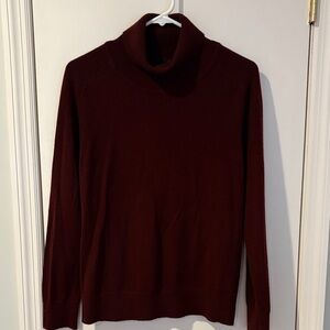 Quince Cashmere Turtleneck Sweater - Deep Burgundy